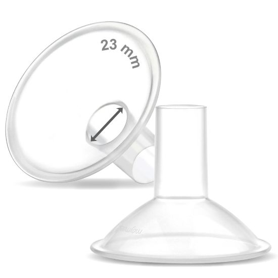 Picture of Maymom MyFit Crater Series 23mm Two-Piece Design Small Breastshield Compatible with Medela Breast Pump Parts; Replace Medela Shields; Fit Flex Connector; 2pc