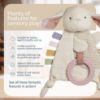 Picture of Itzy Ritzy - Bitzy Crinkle Sensory Toy Bunny with Crinkle Sound for Babies & Toddlers - Features Soft Braided Teething Ring & Textured Ribbons, Designed for Ages 0 Months and Up, Bunny