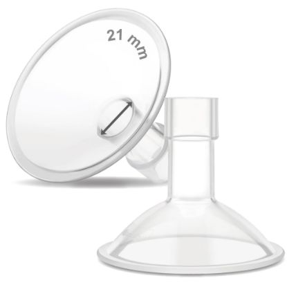 Picture of Maymom MyFit Crater Series 21mm Two-Piece Design Small Breastshield Compatible with Medela Breast Pump Parts; Replace Shields; Fit Flex Connector; 2pc