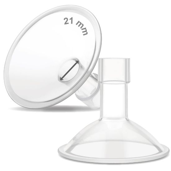 Picture of Maymom MyFit Crater Series 21mm Two-Piece Design Small Breastshield Compatible with Medela Breast Pump Parts; Replace Shields; Fit Flex Connector; 2pc
