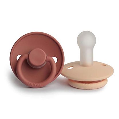 Picture of FRIGG Silicone Baby Pacifier | Made in Denmark | BPA-Free (Powder Blush/Pink Cream, 6-18 Months)
