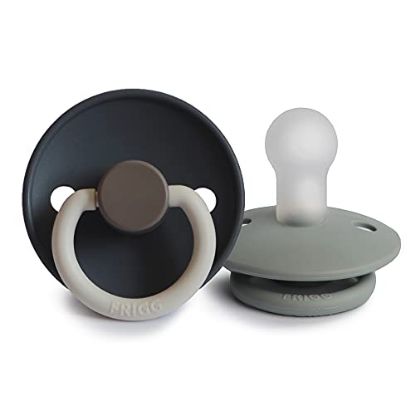Picture of FRIGG Silicone Baby Pacifier | Made in Denmark | BPA-Free (Deep Sea/French Gray, 0-6 Months)