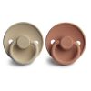 Picture of FRIGG Silicone Baby Pacifier | Made in Denmark | BPA-Free (Rose Gold/Sandstone, 6-18 Months)