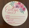 Picture of Personalized Birth Stat Sign Personalized for Baby, Newborn Birth Hospital Photo Prop, Nursery Decor for Boy, Personalized Announcement, Welcome Plaque, Baby Shower Gift (Pink Floral)
