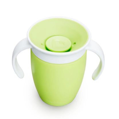 Picture of Munchkin Miracle 360 Cups for Toddlers sippy cups, toddler cups spill proof with Dentist Recommended Spoutless Design, BPA-Free Kids Cups, Easy to Clean, Dishwasher Safe, 7 oz, (Lime)