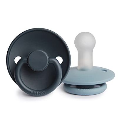 Picture of FRIGG Silicone Baby Pacifier | Made in Denmark | BPA-Free (Baby Blue/Slate, 6-18 Months)