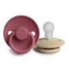 Picture of FRIGG Silicone Baby Pacifier | Made in Denmark | BPA-Free (Dusty Rose/Sandstone, 0-6 Months)