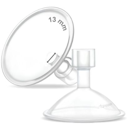 Picture of Maymom MyFit Crater Series 13mm Two-Piece Design Small Breastshield Compatible with Medela Breast Pump Parts; Replace Medela Shields; Fit Flex Connector; 2pc