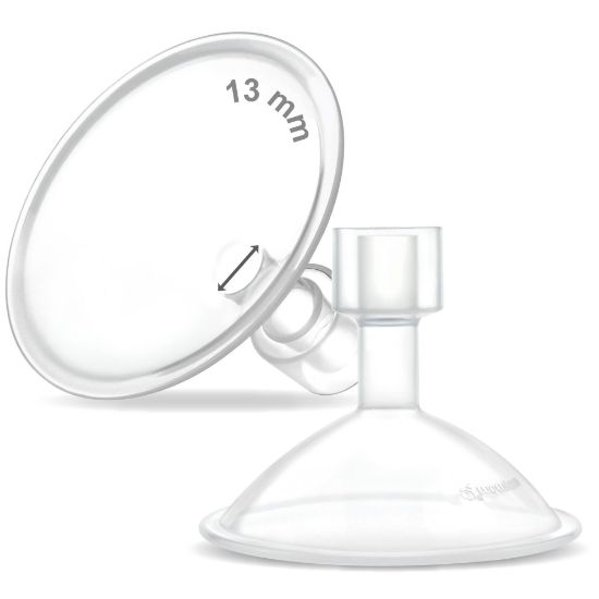 Picture of Maymom MyFit Crater Series 13mm Two-Piece Design Small Breastshield Compatible with Medela Breast Pump Parts; Replace Medela Shields; Fit Flex Connector; 2pc
