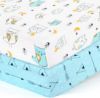 Picture of Pack n Play Sheets, BROLEX 2 Pack Mini Crib Sheets,Stretchy Portable Fitted Playard Sheet Set, Convertible Playard Mattress Cover,Ultra Soft Breathable Material,Arrow Owl