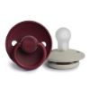 Picture of FRIGG Silicone Baby Pacifier | Made in Denmark | BPA-Free (Cabernet/Silver Gray, 0-6 Months)