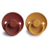 Picture of FRIGG Silicone Baby Pacifier | Made in Denmark | BPA-Free (Baked Clay/Honey Gold, 6-18 Months)