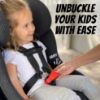 Picture of UnbuckleMe Car Seat Buckle Release Tool - Easy Opener Aid for Arthritis, Long Nails, Older Kids - Button pusher for infant, toddler, convertible 5 pt harness car seats - As Seen on Shark Tank (Red)