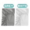 Picture of GUNTAIL 2 Pack Silk Crib Sheets for Baby with Sensitive Hair Satin Baby Mattress Sheet Boys and Girls Unisex 52’’x28’’x8’’ Fitted Sheets