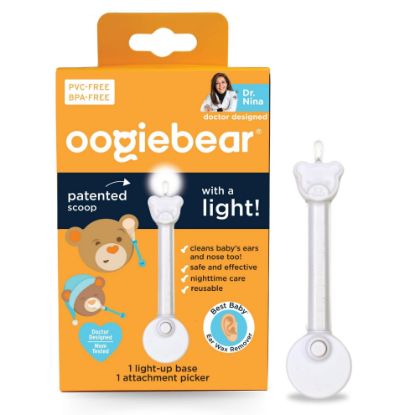 Picture of oogiebear Brite - Baby Nose Cleaner and Ear Wax Removal Tool. Baby Gadget with Nighttime LED Light. Safe Snot Booger Picker for Newborns, Infants & Toddlers
