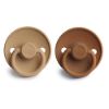 Picture of FRIGG Silicone Baby Pacifier | Made in Denmark | BPA-Free (Croissant/Cappuccino, 6-18 Months)