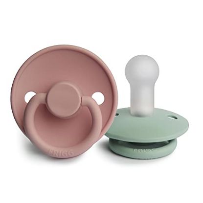 Picture of FRIGG Silicone Baby Pacifier | Made in Denmark | BPA-Free (Blush/Seafoam, 6-18 Months)