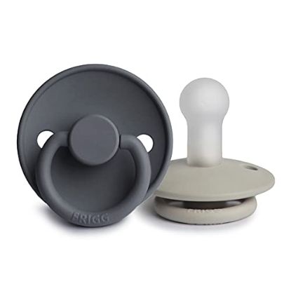 Picture of FRIGG Silicone Baby Pacifier | Made in Denmark | BPA-Free (Graphite/Silver Gray, 6-18 Months)