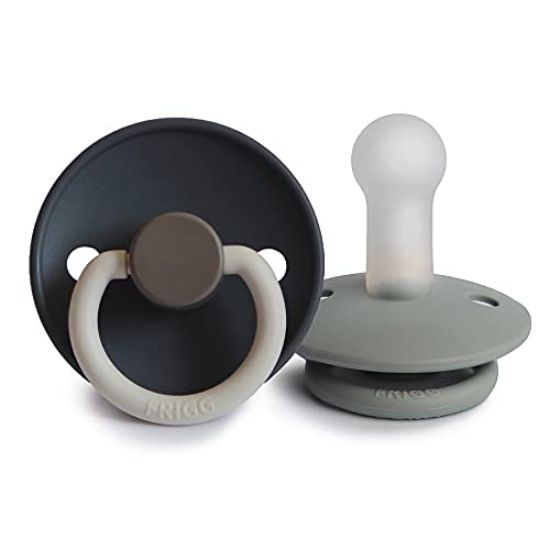 Picture of FRIGG Silicone Baby Pacifier | Made in Denmark | BPA-Free (Deep Sea/French Gray, 6-18 Months)