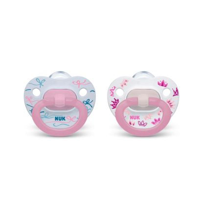 Picture of NUK Comfy Orthodontic Pacifiers, Pink Assorted, 18-36 Months, 2 Count