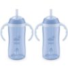 Picture of NUK Learner Straw Cup, 10oz, 2-Pack - Toddler Cup with Soft Straw for Easy Drinking, Suitable for Ages 8 Months and Up