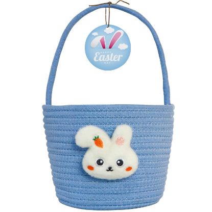 Picture of Easter Basket, Easter Baskets for Kids, Baby Easter Basket with Handle, Empty Bunny Egg Basket, Easter Baskets for Boys, Girls, Toddler, Babies, Infant Easter gifts basket Personalized