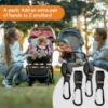 Picture of Baby Uma 4-Pack Stroller Hooks - Universal Bag Clips for Diaper Bags, Carry 11 lbs Each, Adjustable Straps