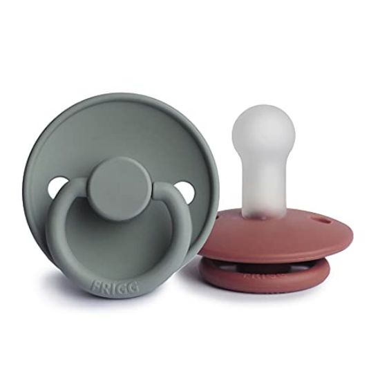 Picture of FRIGG Silicone Baby Pacifier | Made in Denmark | BPA-Free (French Gray/Woodchuck, 6-18 Months)