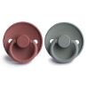 Picture of FRIGG Silicone Baby Pacifier | Made in Denmark | BPA-Free (French Gray/Woodchuck, 0-6 Months)