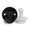 Picture of FRIGG Silicone Baby Pacifier | Made in Denmark | BPA-Free (Jet Black/Bright White, 6-18 Months)