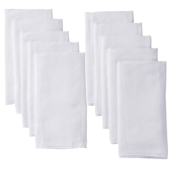 Picture of Gerber Unisex Baby Boys Girls Birdseye Prefold Cloth Diapers Multipack White 3-Ply 10 Pack