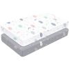 Picture of Yoofoss Baby Crib Sheets for Boys Girls, Fitted Crib Sheet 2 Pack for Standard Crib and Toddler Mattress, Super Soft Microfiber Baby Sheet 28x52x8in(Cloud)