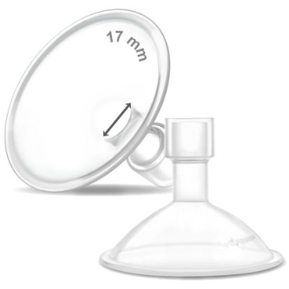 Picture of Maymom MyFit Crater Series 17mm Two-Piece Design Small Breastshield Compatible with Medela Breast Pump Parts; Replace Shields; Fit Flex Connector; 2pc