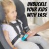 Picture of UnbuckleMe Car Seat Buckle Release Tool - Easy Opener Aid for Arthritis, Long Nails, Older Kids - Button pusher for infant, toddler, convertible 5 pt harness car seats - As Seen on Shark Tank (Aqua)