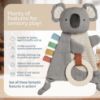 Picture of Itzy Ritzy - Bitzy Crinkle Sensory Toy Koala with Crinkle Sound for Babies & Toddlers - Features Soft Braided Teething Ring & Textured Ribbons, Designed for Ages 0 Months and Up, Koala