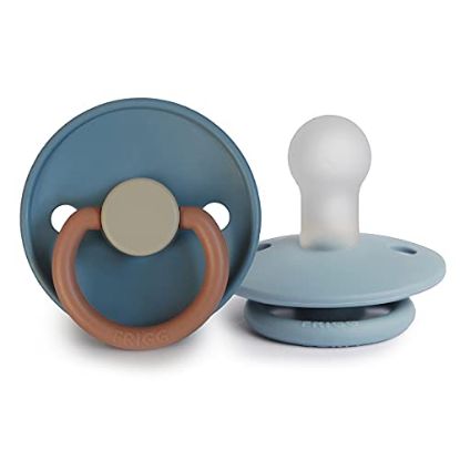 Picture of FRIGG Silicone Baby Pacifier | Made in Denmark | BPA-Free (Breeze/Baby Blue, 0-6 Months)