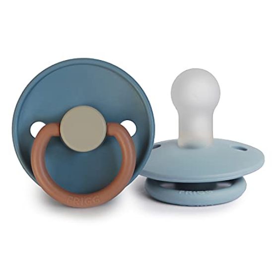 Picture of FRIGG Silicone Baby Pacifier | Made in Denmark | BPA-Free (Breeze/Baby Blue, 0-6 Months)