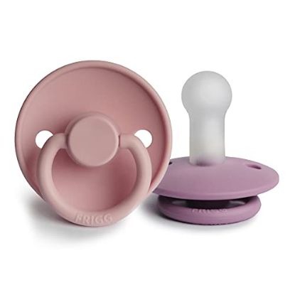 Picture of FRIGG Silicone Baby Pacifier | Made in Denmark | BPA-Free (Baby Pink/Heather, 6-18 Months)