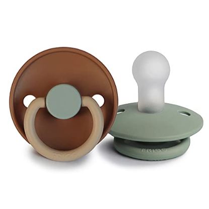 Picture of FRIGG Silicone Baby Pacifier | Made in Denmark | BPA-Free (Safari/Sage, 0-6 Months)