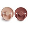 Picture of FRIGG Silicone Baby Pacifier | Made in Denmark | BPA-Free (Powder Blush/Pink Cream, 0-6 Months)