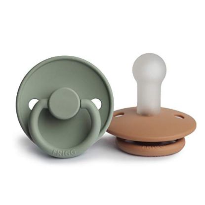 Picture of FRIGG Silicone Baby Pacifier | Made in Denmark | BPA-Free (Sage/Peach Bronze, 6-18 Months)