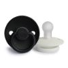 Picture of FRIGG Silicone Baby Pacifier | Made in Denmark | BPA-Free (Jet Black/Bright White, 0-6 Months)