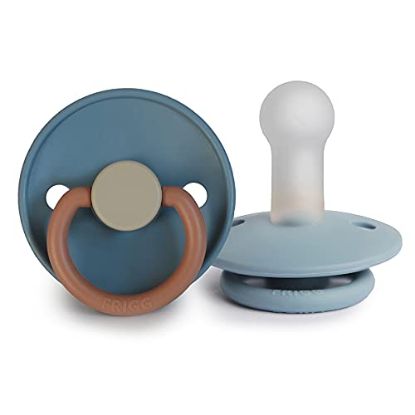 Picture of FRIGG Silicone Baby Pacifier | Made in Denmark | BPA-Free (Breeze/Baby Blue, 6-18 Months)