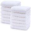 Picture of Cute Castle 12 Pack Muslin Baby Washcloths - Large 12'' by 12'' - Ultra Soft 100% Cotton - Super Absorbent Burp Cloths for Unisex, Boy, Girl -White