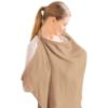 Picture of Konssy Muslin Nursing Cover for Baby Breastfeeding, Breathable 100% Cotton Breastfeeding Cover with Rigid Hoop for Mother Nursing Apron, Multi-use Carseat Canopy (Camel)
