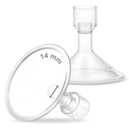 Picture of Maymom MyFit 14 mm Small Shields, Compatible with Medela Breast Pump Parts- PersonalFit, Freestyle, Harmony, Maxi, Flex Connector, Connect to Widemouth/Narrow Connector, 2pcs