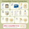 Picture of Maymom MyFit 14 mm Small Shields, Compatible with Medela Breast Pump Parts- PersonalFit, Freestyle, Harmony, Maxi, Flex Connector, Connect to Widemouth/Narrow Connector, 2pcs