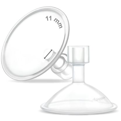 Picture of Maymom MyFit Crater Series 11mm Two-Piece Design Small Breastshield Compatible with Medela Breast Pump Parts; Replace Medela Shields; Fit Flex Connector; 2pc