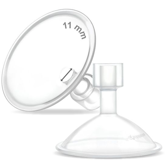 Picture of Maymom MyFit Crater Series 11mm Two-Piece Design Small Breastshield Compatible with Medela Breast Pump Parts; Replace Medela Shields; Fit Flex Connector; 2pc