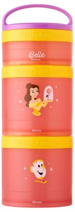Picture of Whiskware Disney Princess Beauty and the Beast, Infants, Kids, and Toddlers, Durable Food Storage Containers for Daycare, Car, and Airplane Travel, Dishwasher Safe, Belle and Chip